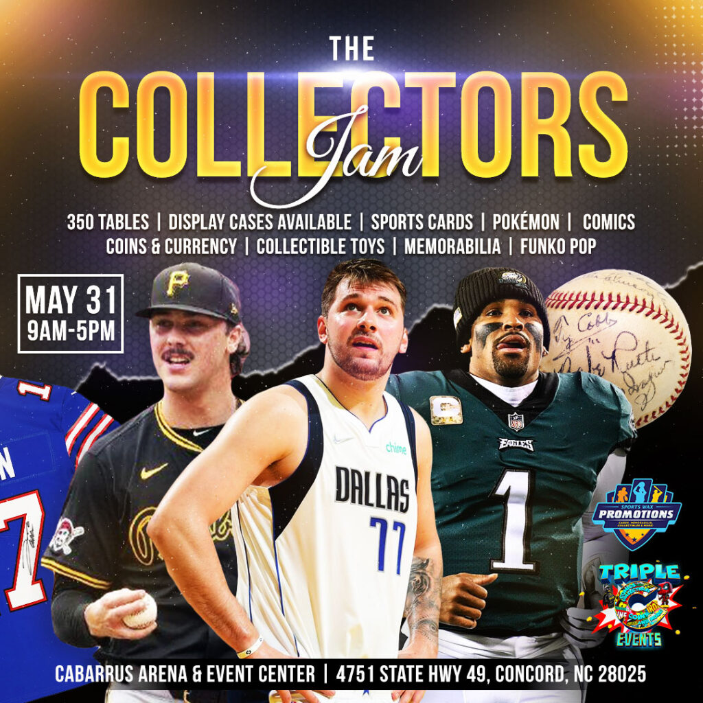Sports wax promotions Carolina #1 sports card and pokemon show near me
